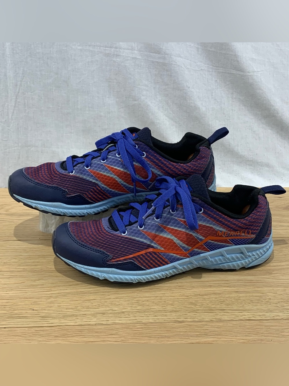 Merrell Trail Crusher Shoes Womens Sz 10 Trail Running Athletic Mesh Blue Orange